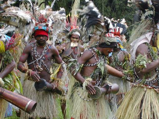 native dancers numba village Papua New Guinea